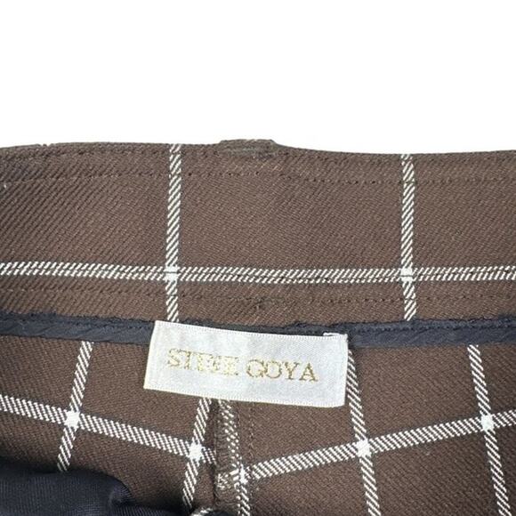 Stine Goya - Frankie Check Pants in Brown & White - Picture 2 of 3